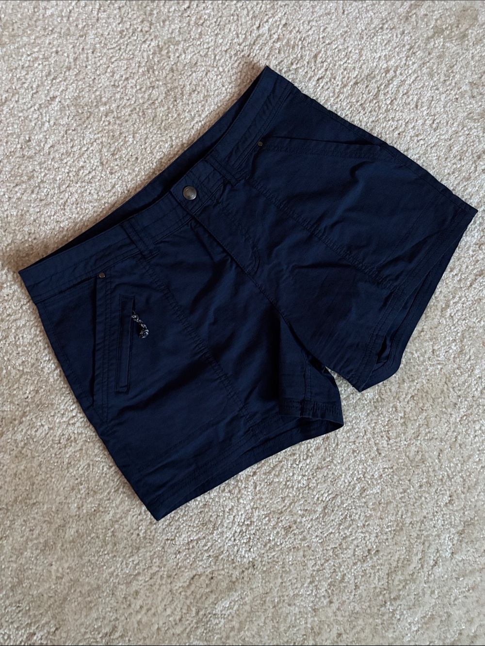 Title Nine Navy High-Waist Utility Rogue Shorts